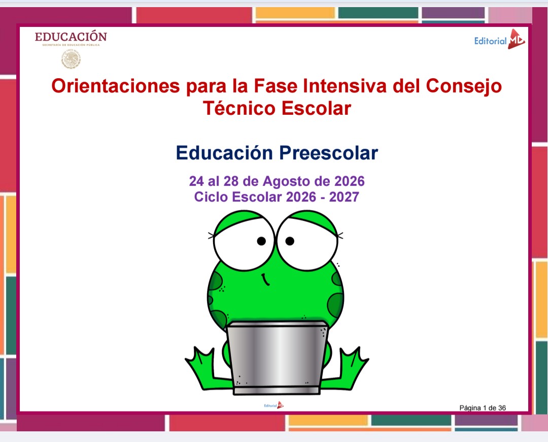 Orientaciones para la Fase Intensiva CTE 2026 - 2027 (Preescolar) 1 Orientaciones para la Fase Intensiva CTE 2026 - 2027 (Preescolar)