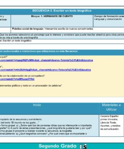 Secuencia 5. Tema Escribir un texto biografico page 0002