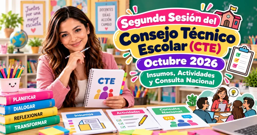 Segunda Sesión del Consejo Técnico Escolar Octubre 2026: Insumos, Actividades y Consulta Nacional 1 Segunda Sesión del Consejo Técnico Escolar Octubre 2026