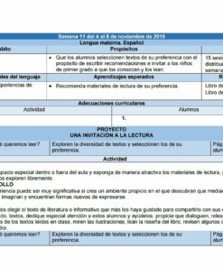 Un documento educativo en español describe un cronograma de 