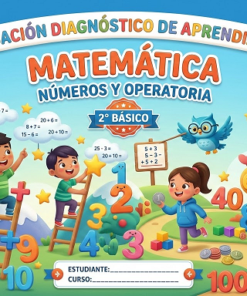 Prueba de Diagnóstico Matemática, 2° Básico, Número y Operatoria con pauta de respuesta.