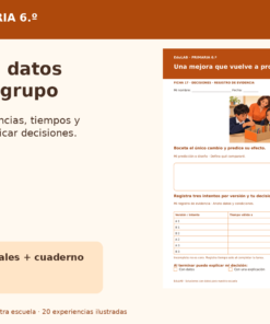 Soluciones con datos para nuestra escuela | 6.º de primaria | 20 experiencias, fichas, guías y recursos editables 9 Soluciones con Datos Promocional 02