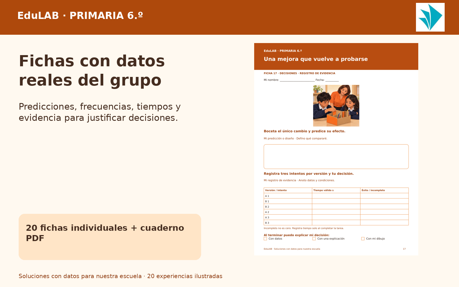 Soluciones con datos para nuestra escuela | 6.º de primaria | 20 experiencias, fichas, guías y recursos editables 3 Soluciones con datos para nuestra escuela | 6.º de primaria | 20 experiencias, fichas, guías y recursos editables - Imagen 3