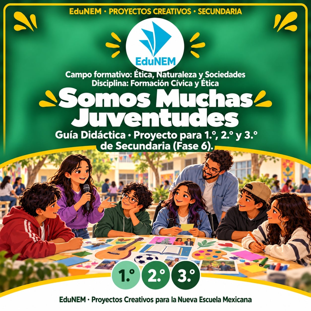 Somos Muchas Juventudes | EduNEM Formación Cívica y Ética Secundaria 1.º a 3.º | 10 sesiones y 12 fichas 1 Somos Muchas Juventudes | EduNEM Formación Cívica y Ética Secundaria 1.º a 3.º | 10 sesiones y 12 fichas