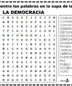 Sopa de letras de la democracia