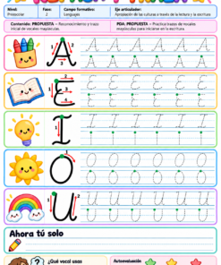 Biblioteca_Completa_Prompts_NEM 8 Spanish Preschool Vowel Tracing Worksheet