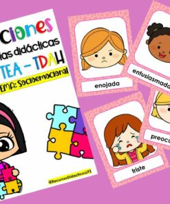 TARJETAS DIDACTICAS EMOCIONES NINAS