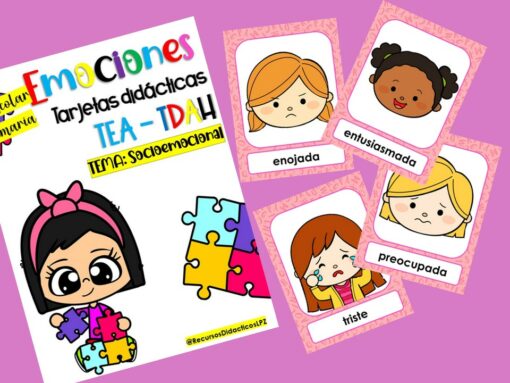 TARJETAS DIDACTICAS EMOCIONES NINAS