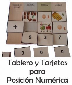 Tablero y Tarjetas para Posición Numérica