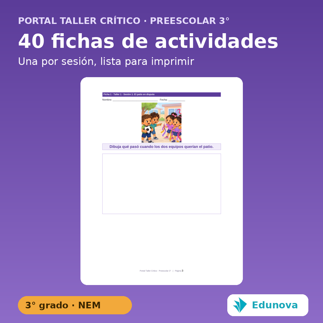 Taller Crítico Preescolar 3° | 10 Talleres NEM Fase 2 con PDA y Recursos Editables 5 Taller Crítico Preescolar 3° | 10 Talleres NEM Fase 2 con PDA y Recursos Editables - Imagen 5