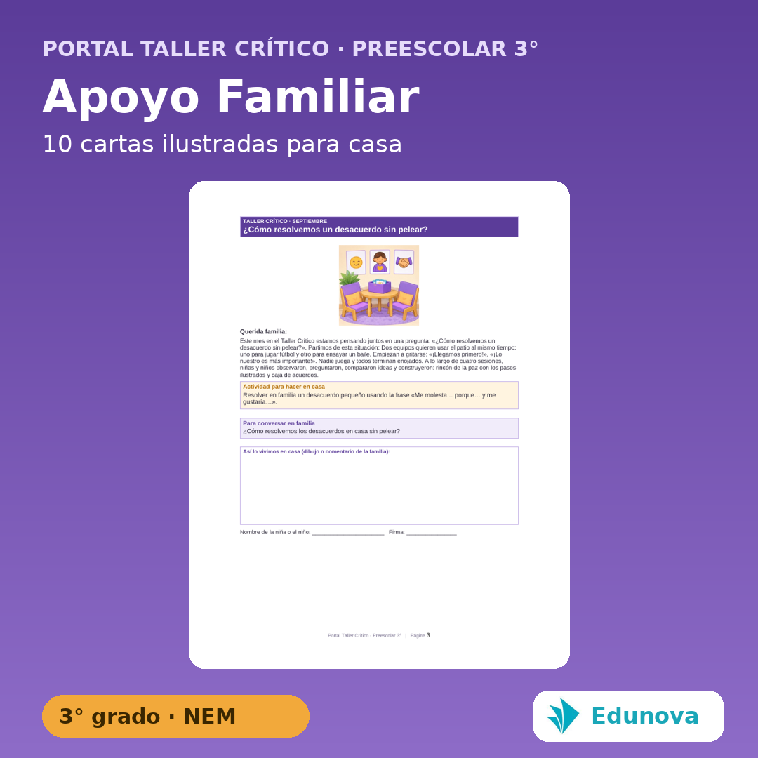 Taller Crítico Preescolar 3° | 10 Talleres NEM Fase 2 con PDA y Recursos Editables 7 Taller Crítico Preescolar 3° | 10 Talleres NEM Fase 2 con PDA y Recursos Editables - Imagen 7