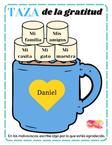 Taza de la gratitud para niños