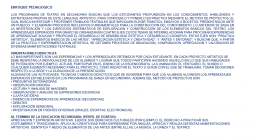 La imagen muestra un texto que describe un enfoque educativo, centrado en la integración de conocimientos teóricos y prácticos que enfatizan la tecnología, la conciencia ambiental y el desarrollo personal. El texto describe varias estrategias de aprendizaje y enseñanza.