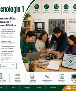 Tecnología 1° Secundaria NEM 2026-2027 | Programa Analítico, Planeaciones y Recursos Didácticos Editables