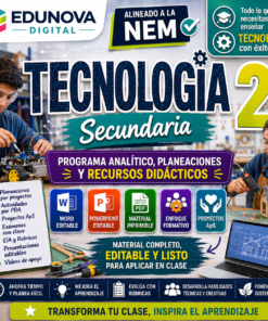 Tecnología 2° Secundaria NEM 2026-2027 | Programa Analítico, Planeaciones y Recursos Didácticos Editables
