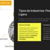 Infografía comparativa: diferencias, definiciones y ejemplos de la industria pesada y la industria ligera.