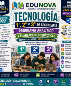 Tecnología 1°, 2° y 3° Secundaria NEM 2026-2027 | Programa Analítico y Planeaciones Didácticas | Word Editable