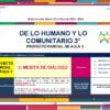 Planeaciones Telesecundaria 3° Grado PROYECTOS LIBROS NUEVOS NEM (Segundo Trimestre) 8 Un cartel educativo anuncia el proyecto parcial del aula de 3er grado con enfoque en desarrollo humano y comunitario para el Ciclo 2023-2024. Incluye objetivos del proyecto, disciplinas y propósitos académicos, resaltados por colores vibrantes y formas geométricas en Planeaciones de Telesecundaria Tercer Grado Ciclo 2023–2024 NEM (Segundo Trimestre).