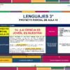 Planeaciones 3° de Telesecundaria NEM (Proyectos 2026 - 2027) Ciclo Completo 7 Una imagen colorida muestra la presentación de un proyecto escolar para estudiantes de tercer año de idiomas. El título dice