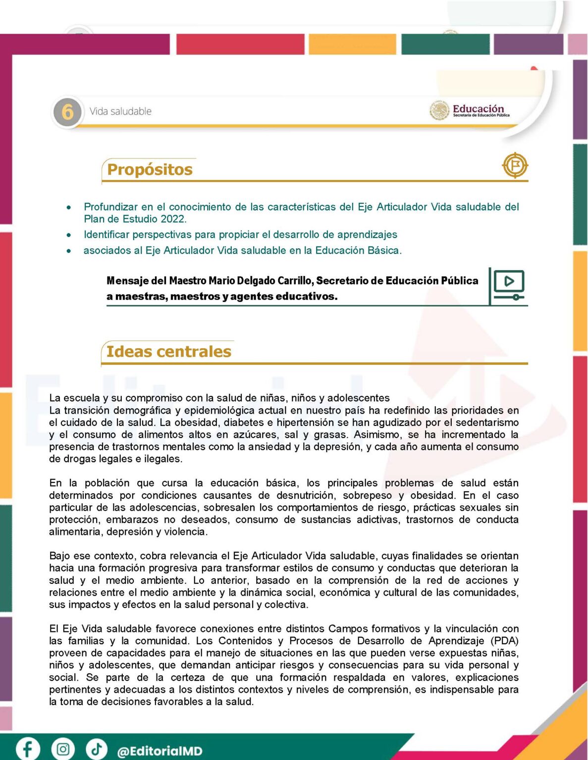 Tema 6 Contestado: Vida Saludable CTE NEM 2026 (Todos los Niveles)
