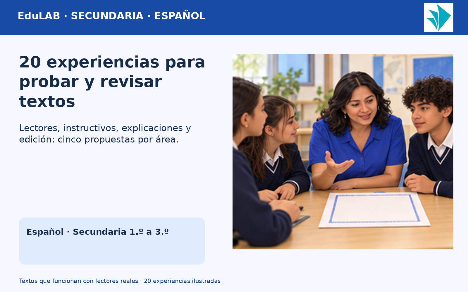 Textos que funcionan con lectores reales | Español, secundaria 1.º a 3.º | 20 experiencias con textos y recursos editables 2 Textos que funcionan con lectores reales | Español, secundaria 1.º a 3.º | 20 experiencias con textos y recursos editables - Imagen 2