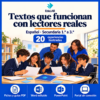 Textos que funcionan con lectores reales | Español, secundaria 1.º a 3.º | 20 experiencias con textos y recursos editables