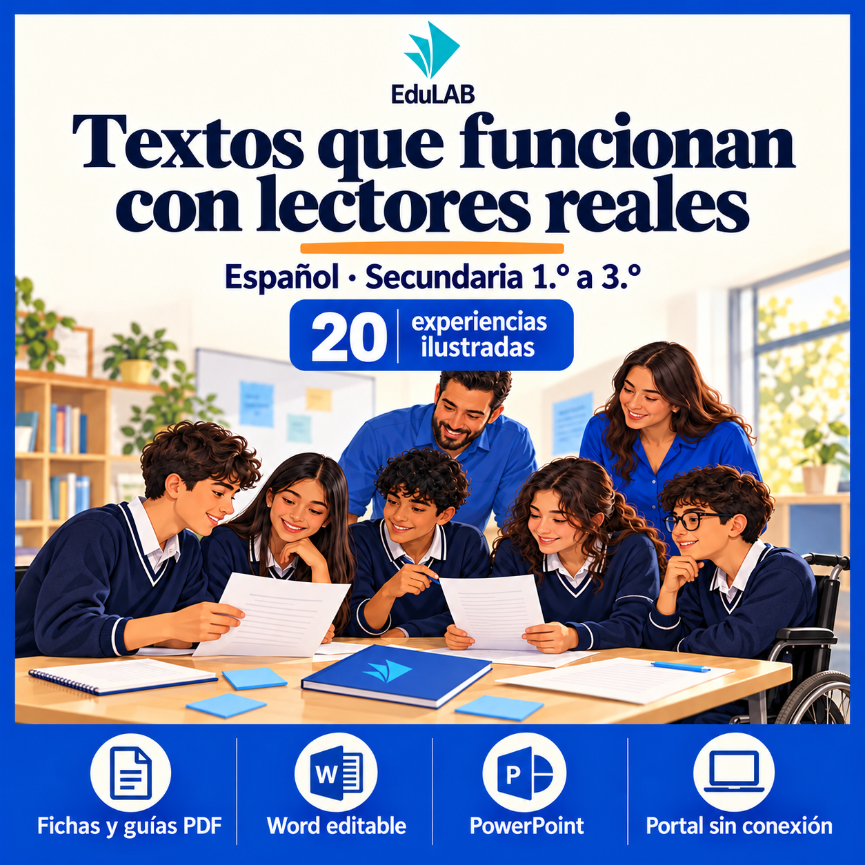 Textos que funcionan con lectores reales | Español, secundaria 1.º a 3.º | 20 experiencias con textos y recursos editables 1 Textos que funcionan con lectores reales | Español, secundaria 1.º a 3.º | 20 experiencias con textos y recursos editables