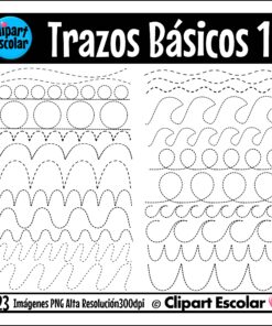 Trazos Básicos 1 Líneas Curvas Clipart Escolar