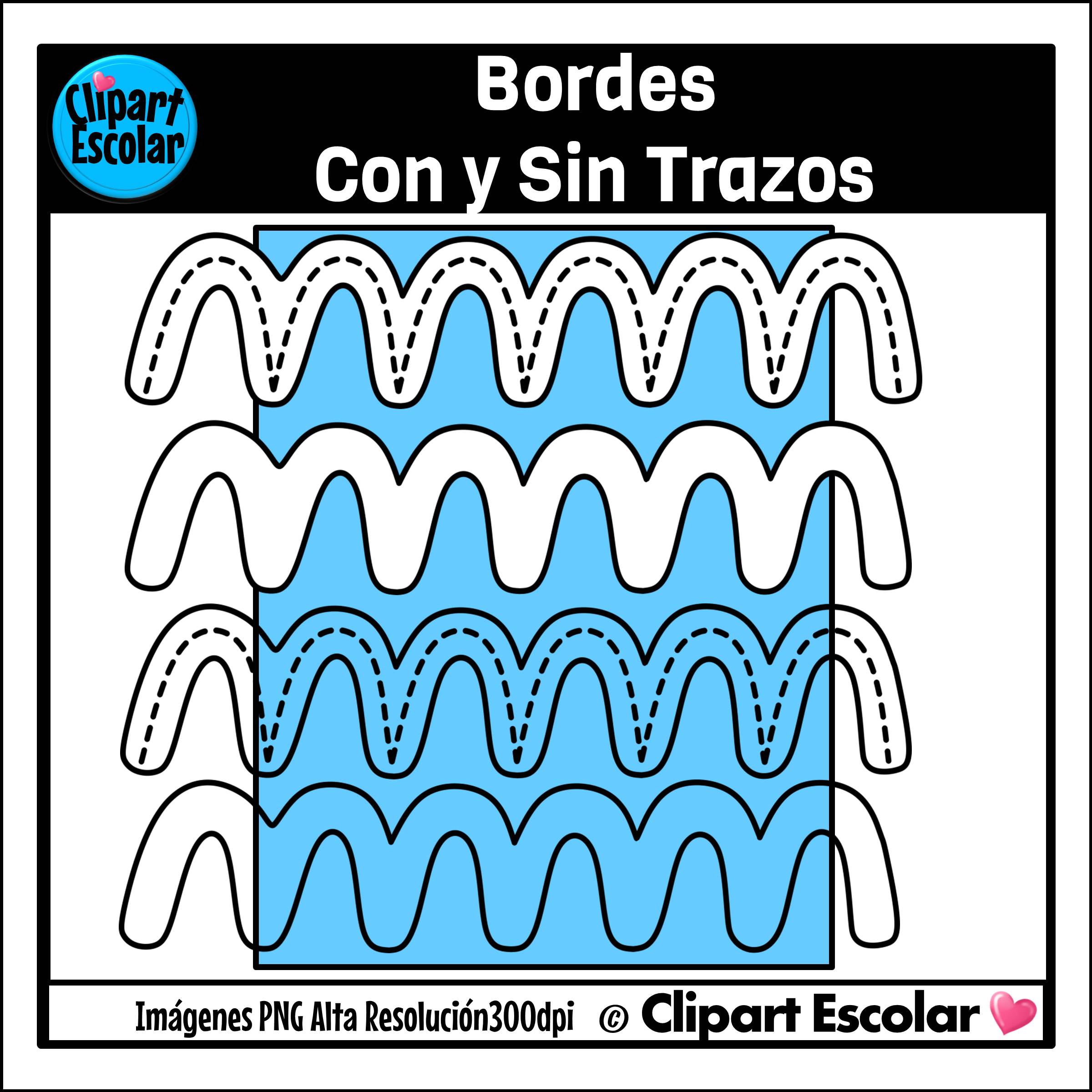 Trazos Básicos con Bordes Clipart Escolar 2 Trazos Básicos con Bordes Clipart Escolar - Imagen 2