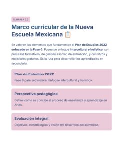 Guía de Estudio Admisión ARTES Educación Secundaria- USICAMM 2026 - 2027 + (Simulador 90 Reactivos) 29 Un documento titulado