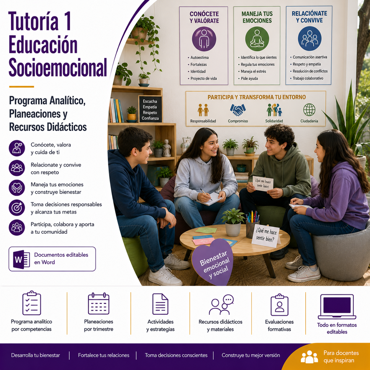 Tutoría 1° Secundaria NEM 2026-2027 | Programa Analítico, Planeaciones y Recursos Didácticos | Word Editable 1 Tutoría 1° Secundaria NEM 2026-2027 | Programa Analítico, Planeaciones y Recursos Didácticos | Word Editable