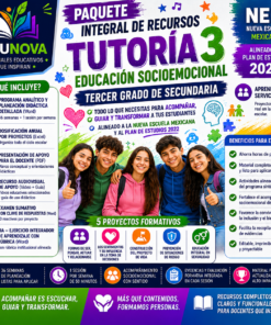 Tutoría 3° Secundaria NEM 2026-2027 | Programa Analítico, Planeaciones y Recursos Didácticos | Word Editable