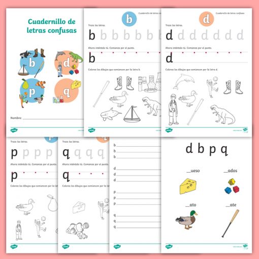 Cuadernillo: Letras Confusas p, b, d y q.