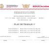 Un encabezado de documento de la Secretaría de Educación Guerrero, que incluye detalles de la Escuela PRIMERO de Primaria y el PLAN DE TRABAJO 1°. Se incluyen fechas para tres planes de trabajo, incluido un Plan de Reforzamiento PRIMERO de Primaria (04 a 22 de julio de 2022), con secciones para firmas de maestros y directores en la parte inferior.