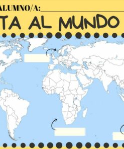 Ilustración de un mapa mundial con la etiqueta 