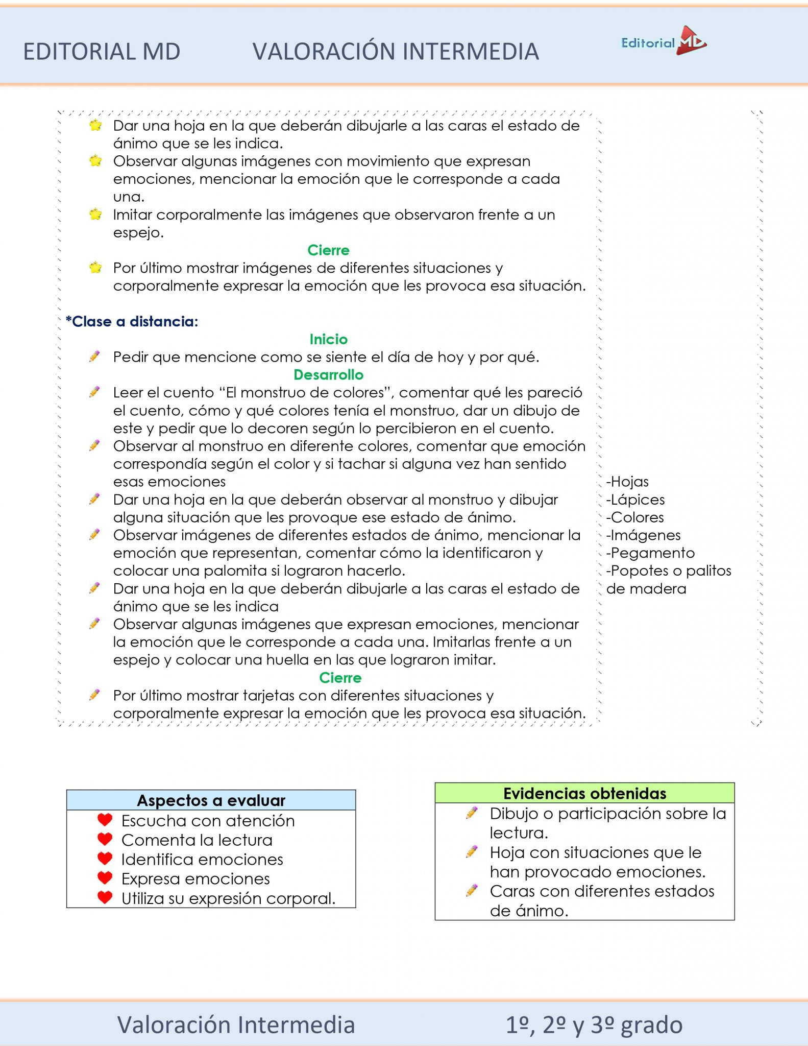 Valoración Intermedia para Preescolar 03