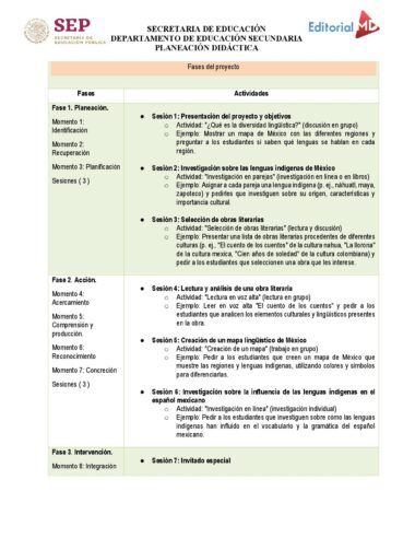 Planeación didáctica Español PRIMERO DE SECUNDARIA TODO EL CICLO ESCOLAR NEM 2025 - Image 3