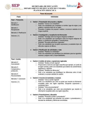 Planeación didáctica Español TERCERO DE SECUNDARIA TODO EL CICLO ESCOLAR NEM 2025 - Image 3