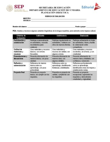 Planeación didáctica Español TERCERO DE SECUNDARIA TODO EL CICLO ESCOLAR NEM 2025 - Image 5