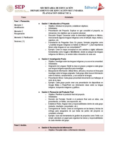 Planeación didáctica Español SEGUNDO DE SECUNDARIA TODO EL CICLO ESCOLAR NEM 2025 - Image 3