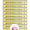 Imagen de múltiples tiras doradas en forma de boletos dispuestas verticalmente, cada una con el texto en español 