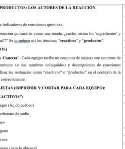 Captura de pantalla de un plan de clase en español titulado 
