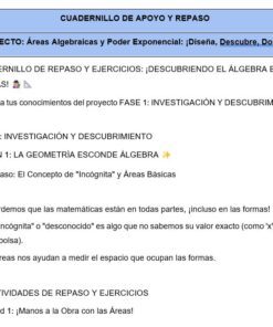 Captura de pantalla de una hoja de ejercicios educativos en español titulada 