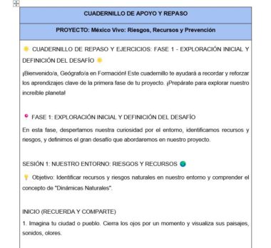 Geografía1°. Secundaria. NEM. Planeaciones por Proyectos para TODO el ciclo 2025 -2026. ABP. Editables - Image 8