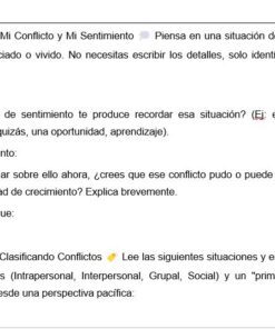 Una hoja de trabajo en español titulada 