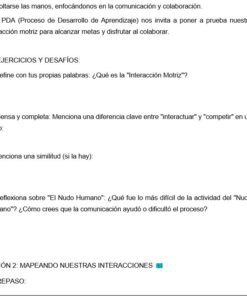Hoja de trabajo en español con tres ejercicios sobre 