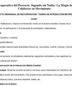 Un documento en español titulado 