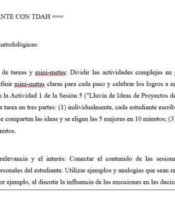Un documento de texto en español con el título 