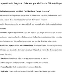 Captura de pantalla de una tarea de proyecto en español titulada 