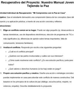 Una hoja de trabajo en español titulada 